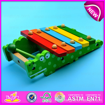 Crocodile Design Wooden Xylophone Musical Instruments Toy, New Non-Toxic Lovely Wooden Toy Xylophone Wholesale W07c039